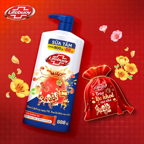 Ảnh Sữa Tắm Lifebuoy Sạch Khuẩn Bảo Vệ Khỏi 99.9% Vi Khuẩn, Hỗ Trợ Cùng Đề Kháng Da Tự Nhiên 800G/ Phiên bản Tết 888g 4