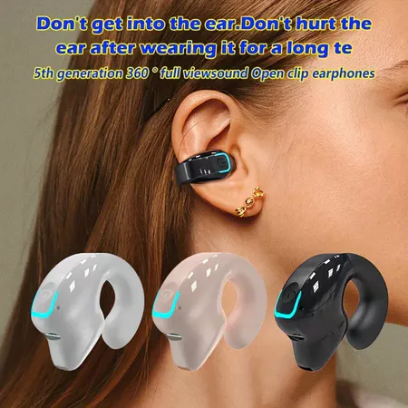 Vitog Tai Nghe Kinh Doanh Bluetooth Không Dây Kẹp Tai Trên Tai Nghe Nhét Tai Tai Tay Tai Đơn OWS Tai Nghe Trình Điều Khiển Tai Nghe Đơn