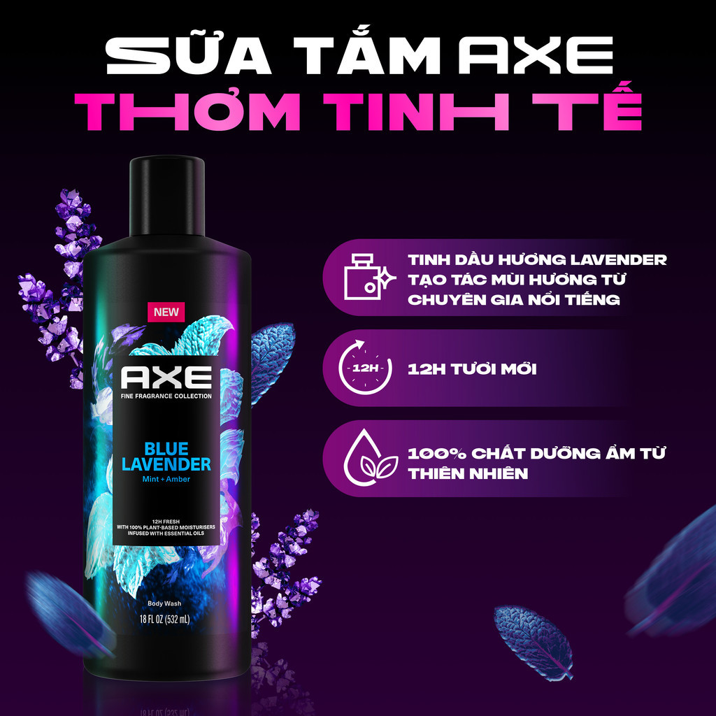 Ảnh Sữa Tắm Nước Hoa Nam Cao Cấp Axe Thơm Tinh Tế 532ml 3