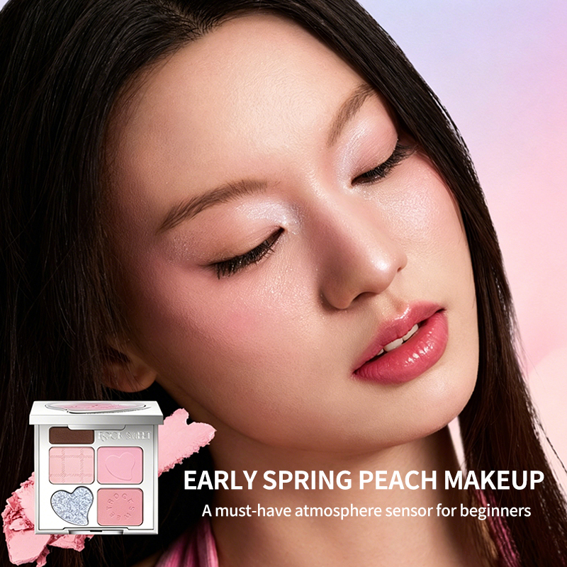Bảng Phấn Mắt 5 Màu ROCK SWEET Tông Nâu Trung Tính Lì, Bắt Sáng, Chống Mồ Hôi, Trang Điểm Lông Mày Đa Năng