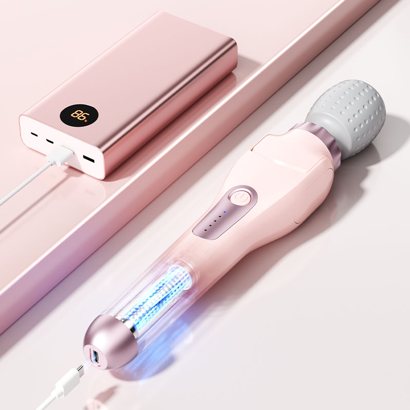 Thiết bị massage điện cầm tay, sạc USB, đầu silicone xoay, rung nhanh cho cổ vai lưng chân, lý tưởng làm quà tặng cho nam nữ, vận động viên, người lớn tuổi