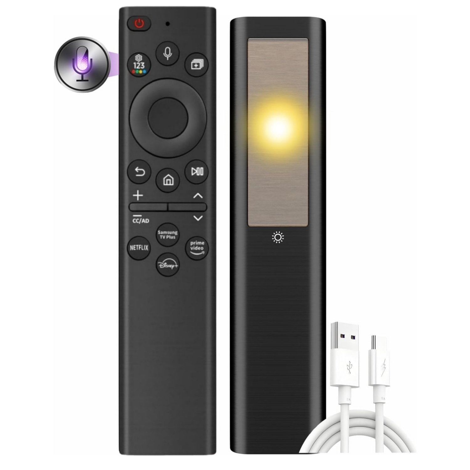  Điều khiển từ xa bền bỉ cho Samsung, điều khiển thay thế năng lượng mặt trời, tương thích với TV thông minh và máy điều hòa, chất liệu bền bỉ
