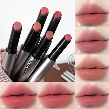 Kodyboll Son bóng lì, Son kem đất sét, Son thỏi mờ, đường viền môi nhòe, dễ tán, lên màu cao, 1.8g