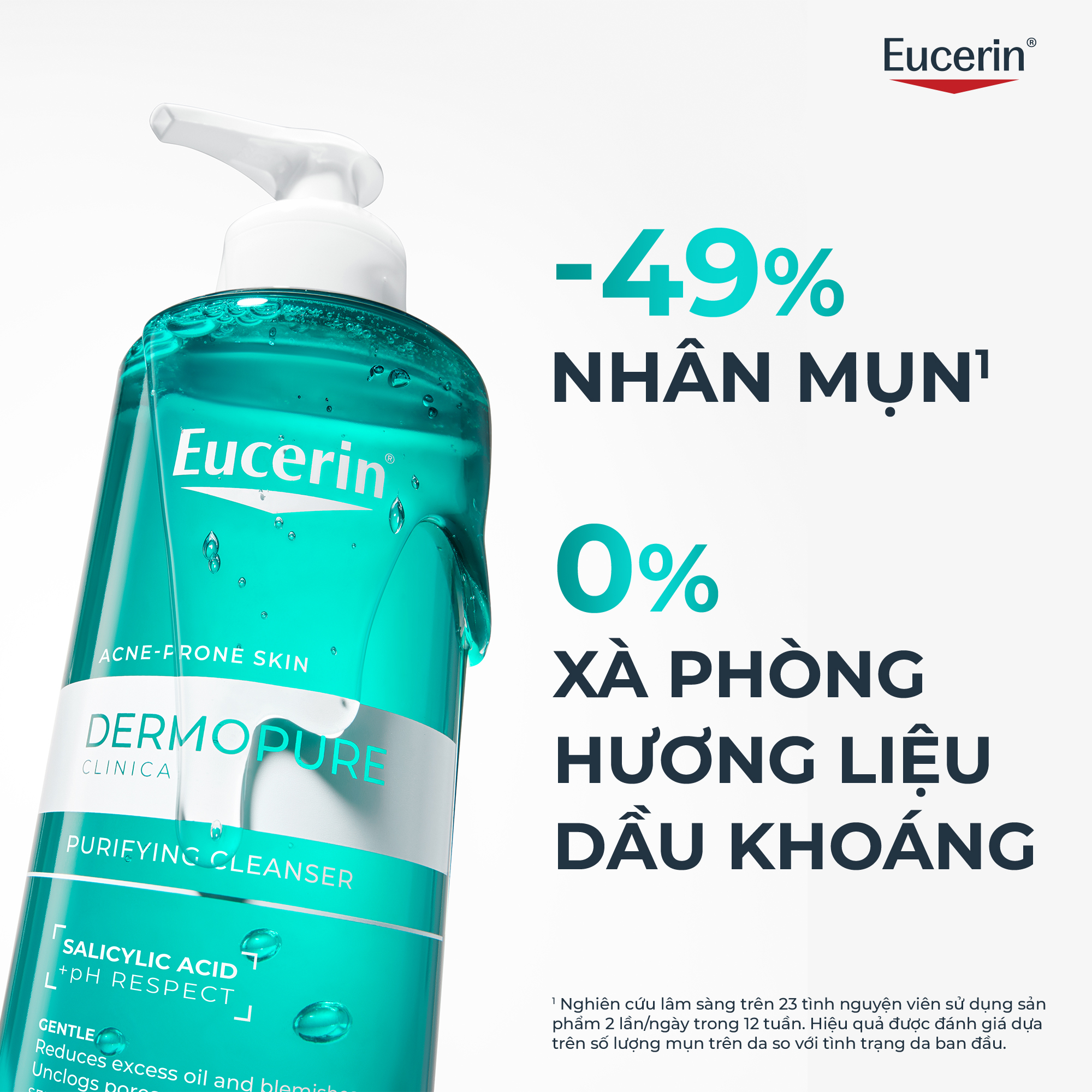Gel rửa mặt cho da dầu mụn Eucerin® DermoPure Clinical Purifying Cleanser 400ml | Skincare | BigBuy360 - bigbuy360.vn