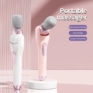 Thiết bị massage điện cầm tay, sạc USB, đầu silicone xoay, rung nhanh cho cổ vai lưng chân, lý tưởng làm quà tặng cho nam nữ, vận động viên, người lớn tuổi