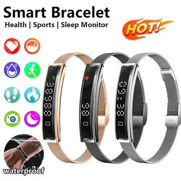 Đồng hồ thông minh mới Máy đếm bước trong máu Oxy Nhịp tim Theo dõi giấc ngủ Nam nữ Thể thao Thể dục Vòng đeo tay thông minh Vòng đeo tay chống nước
