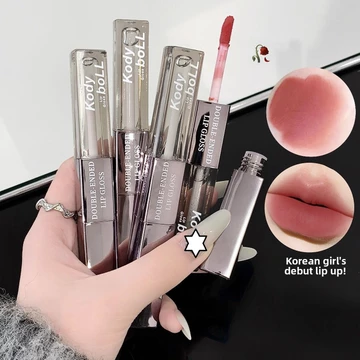 KodyboLL Son Bóng Lì 2 Đầu - Bóng Gương Nước, Lì Nhung, Phong Cách Gợi Cảm, Tự Nhiên, Làm Sáng Da, Son Thỏi Xuân/Hè