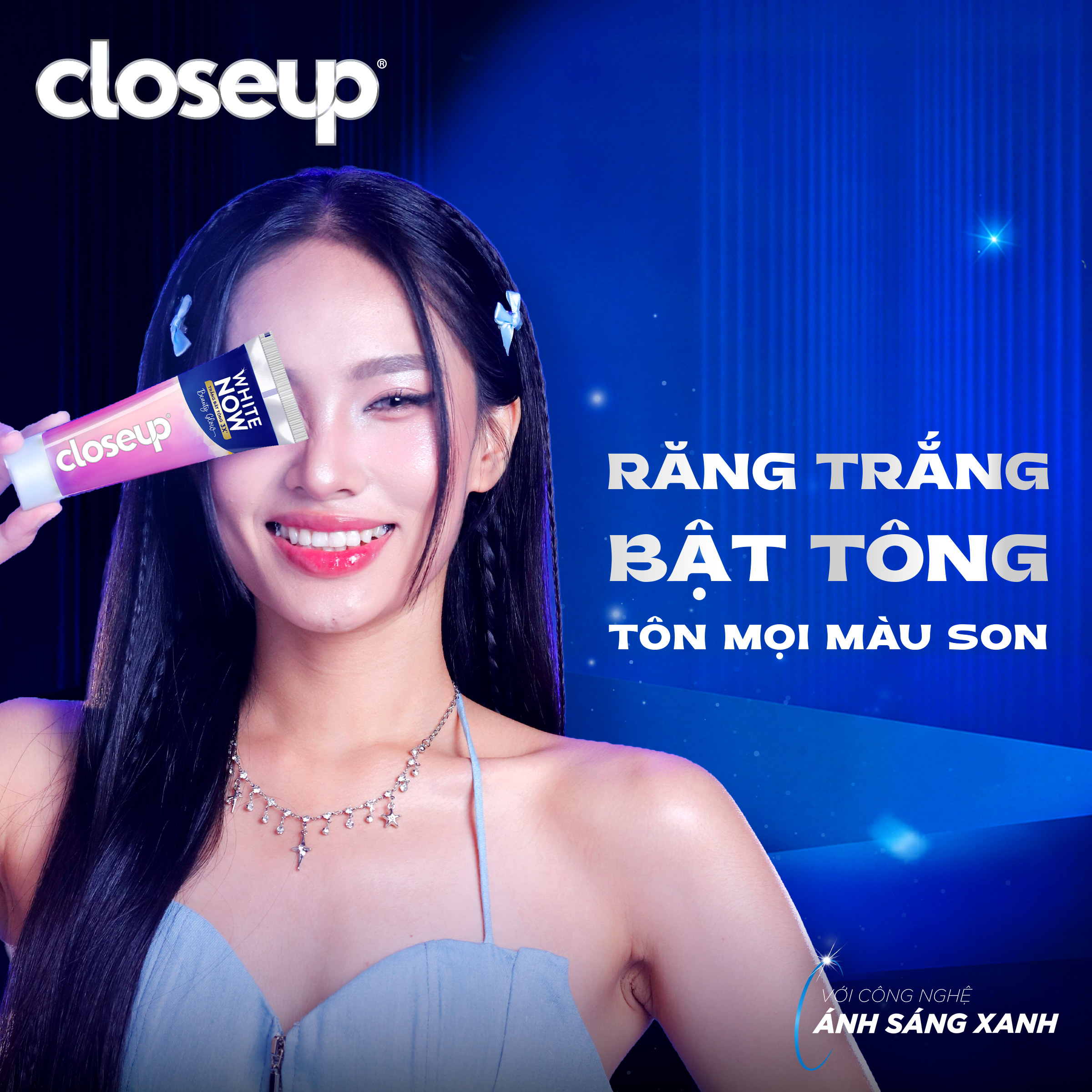 Combo 3 Kem đánh răng Closeup White Now - Trắng Bật Tông 3X TỨC THÌ với Công nghệ Ánh Sáng Xanh 100g