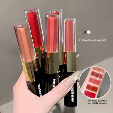 Kakashow son kem 2 đầu lì mịn, bóng nước, son bóng gương, son bóng dưỡng môi, chống thấm nước, lâu trôi, không dính ly