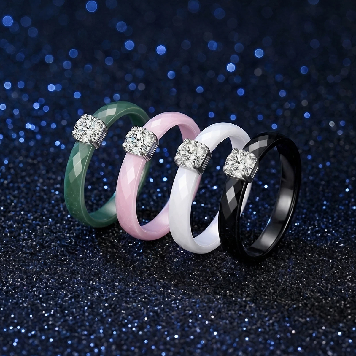 Women's Gemstone Wedding Ring by Topick Fashion