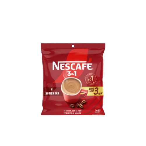 [KHUYẾN MÃI TẶNG 3 GÓI] NESCAFÉ 3IN1 VỊ NGUYÊN BẢN (Bịch 46+3 gói x 16g)