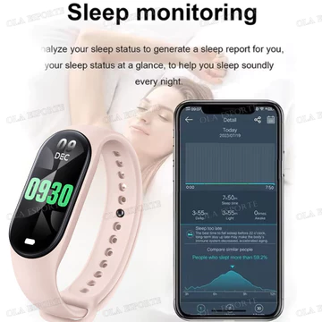 Đồng hồ thông minh M7 theo dõi nhịp tim, huyết áp, màn hình AMOLED, vòng đeo tay thông minh, theo dõi sức khỏe, dành cho nam nữ, vòng đeo tay thể thao