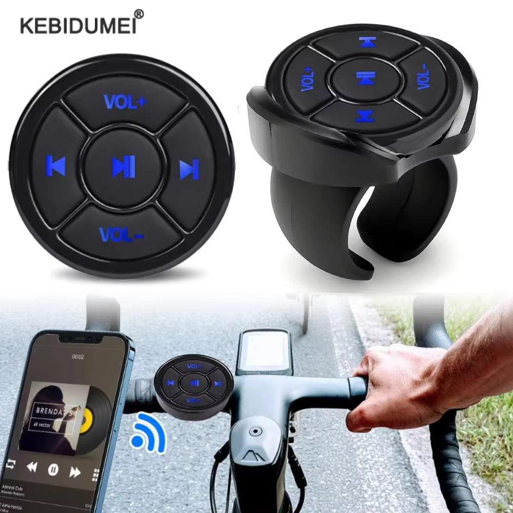  Bộ Điều Khiển Từ Xa Không Dây Bluetooth 5 Nút Gắn Vô Lăng Xe Ô Tô Cho Android/IOS Điều Khiển Âm Lượng Và Đa Phương Tiện
