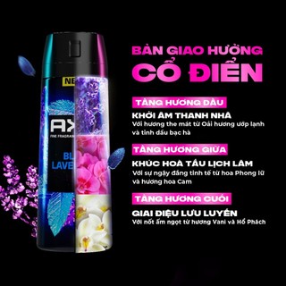 Xịt thơm nước hoa cao cấp AXE 135ml, Fine Fragrance mist lưu hương tinh tế và khử mùi lên tới 72h