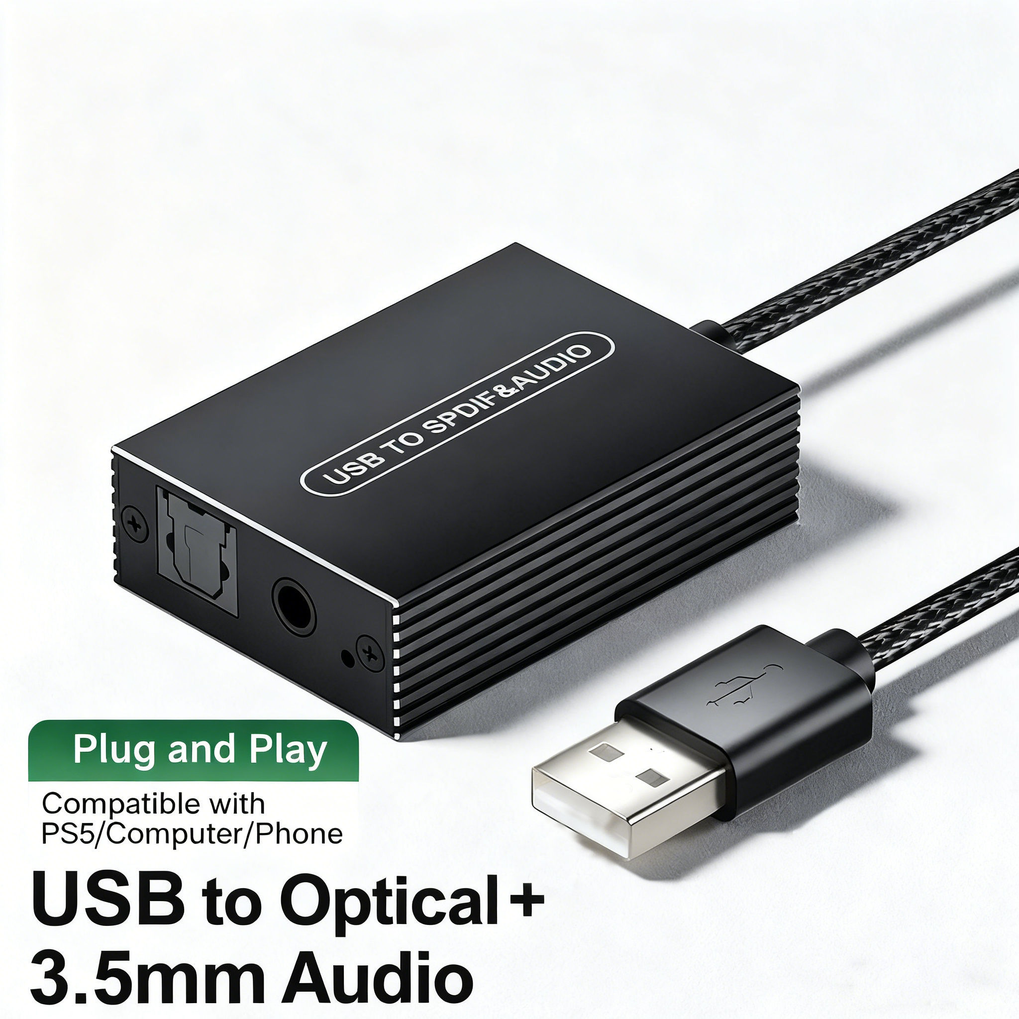 Bộ chuyển đổi USB sang Optical SPDIF & 3.5mm Audio Converter PC sang hệ ...
