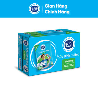 Thùng 24 Bịch Sữa Dinh Dưỡng Dutch Lady Có Đường 24x180ml