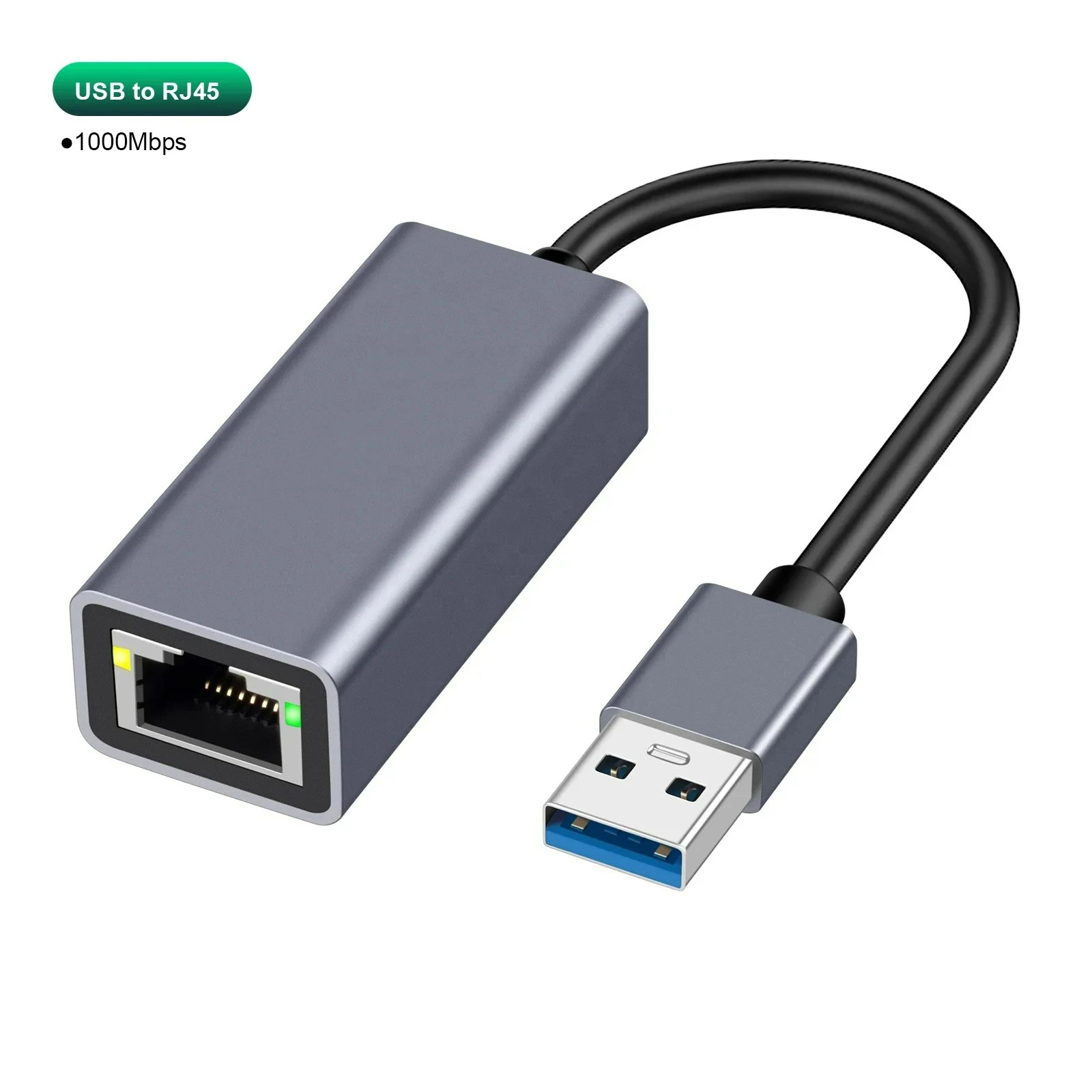 Thẻ mạng RJ45 1000Mbps, bộ chuyển đổi USB Type-C sang Ethernet cho ...