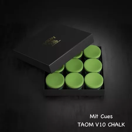 TAOM V10 Phấn Bida - Màu Xanh, Siêu Dính, Không Bụi, Tiêu Chuẩn Thi Đấu