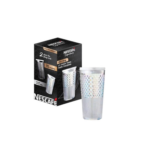 [GRO - Quà tặng không bán] Ly thủy tinh thời thượng 600ml NESCAFE