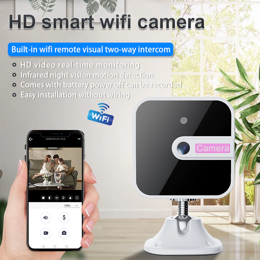 Thẻ nhớ Camera an ninh CCTV Camera giám sát WiFi không dây thông minh Điều khiển không dây Wi Fi 2.4G qua ứng dụng di động
