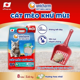 Cát vệ sinh khử mùi cho mèo Unicharm Pet Wellness, hương hoa nhài 8 Lbs (3.6 kg)