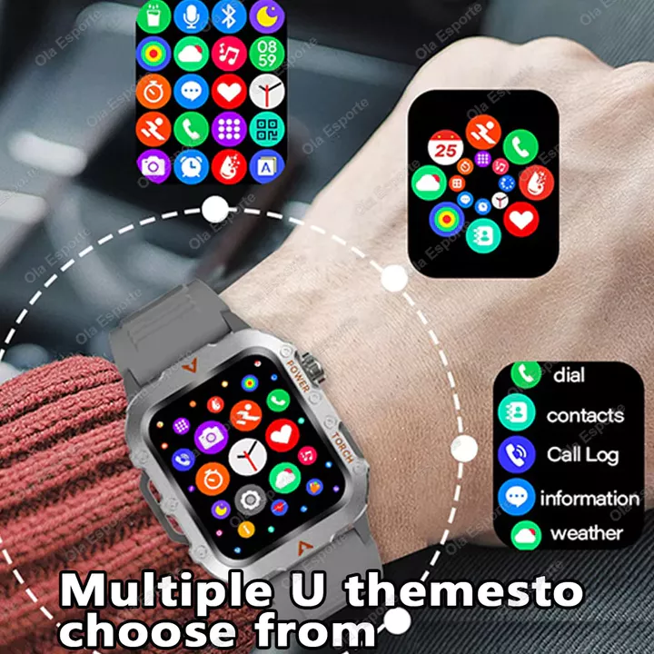 Màn Hình AMOLED Nam Đồng Hồ Thông Minh Bluetooth 5.2 Gọi Nhịp Tim Oxy Máu Theo Dõi Huyết Áp Đồng Hồ Thông Minh Nhiều Chế Độ Thể Thao – 3
