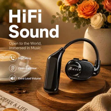 Tai nghe V3 Tai nghe Tai nghe chơi game không dây Bluetooth mở tai Tai nghe chơi game một tai Loại bỏ tiếng ồn Tai nghe sâu Âm thanh trầm Tai nghe mở rộng Pin
