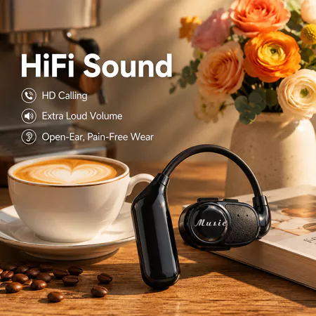Tai nghe V3 Tai nghe Tai nghe không dây Bluetooth Tai nghe chơi game Tai nghe một tai mở Tai nghe khử tiếng ồn Tuổi thọ pin dài tốt Tai nghe Bass nặng Nghe hàng ngày