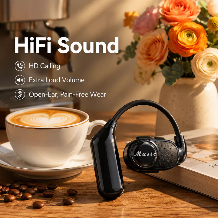 Tai nghe V3 Tai nghe Tai nghe không dây Bluetooth Tai nghe chơi game Tai nghe một tai mở Tai nghe khử tiếng ồn Tuổi thọ pin dài tốt Tai nghe Bass nặng Nghe hàng ngày