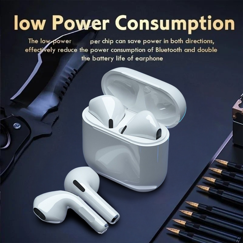 Tai nghe không dây Pro 4TWS Tai nghe Bluetooth Mini thể thao Bass HIFI Âm thanh nổi Tai nghe giảm tiếng ồn chơi game | BigBuy360 - bigbuy360.vn