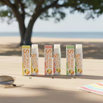 Son dưỡng môi Ibcccndc SPF 30, bảo vệ khỏi tia UVA, hương dưa hấu dừa chuối, dưỡng ẩm, không màu chăm sóc chống nắng.