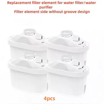 Ấm đun nước lọc gia đình 4 gói mới (Không có thiết kế rãnh) Phù hợp với các bộ lọc thay thế ấm đun nước lọc một phần, lọc mùi hiệu quả, giảm cân, rỉ sét, tóc và các tạp chất rắn khác, loại bỏ cặn clo,