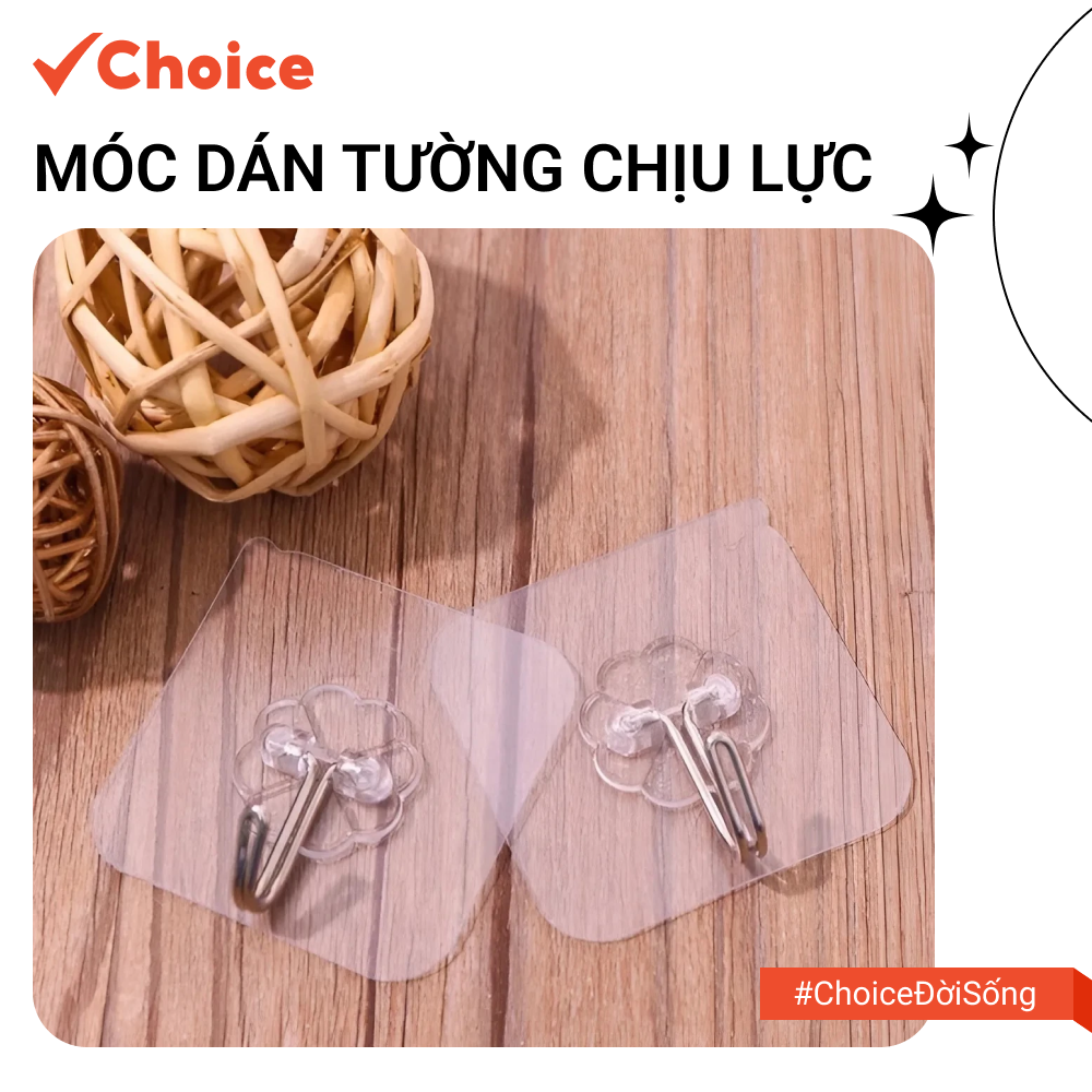 [Choice] [New] Móc Dán Tường Chịu Lực LS1-0661-841 Siêu Dính, Không Cần Khoan, Treo Đồ Dùng Tiện Lợi