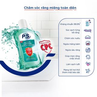 Nước súc miệng P/S kháng khuẩn 99.9% 500ml/chai