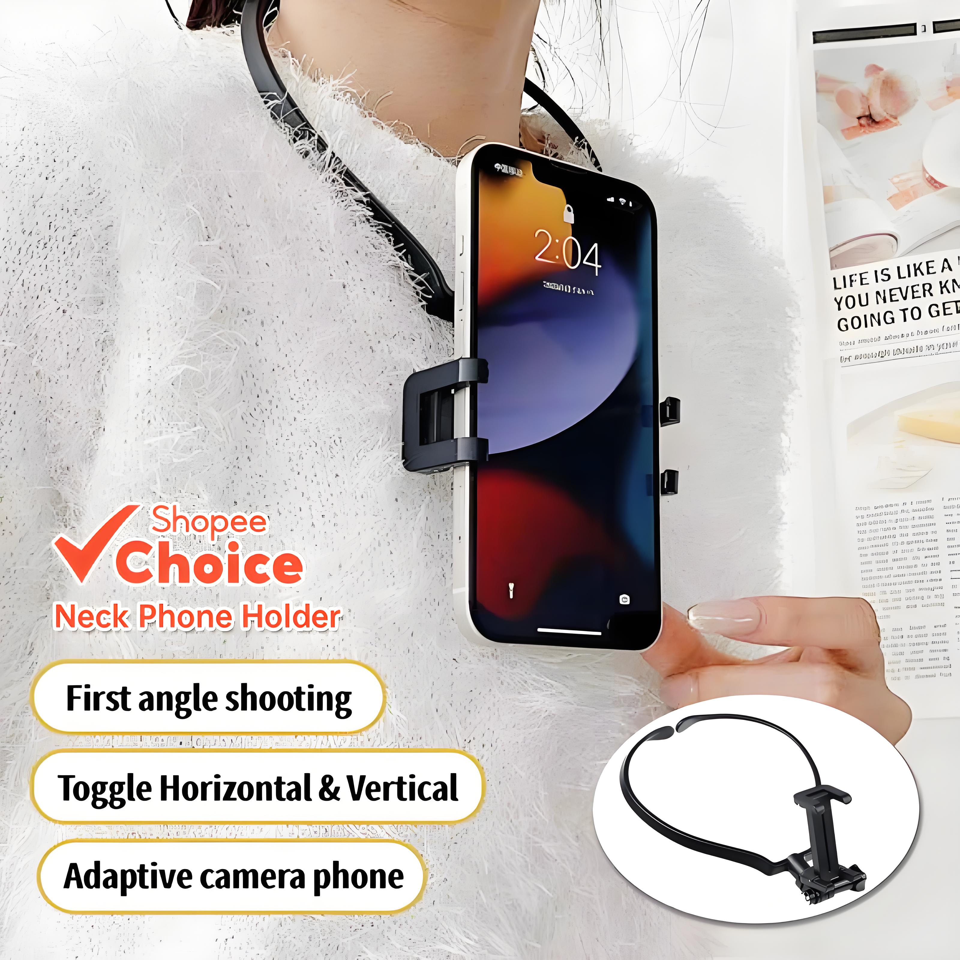 Giá đỡ cổ điện thoại di động linh hoạt Giá đỡ xoay 360 độ rảnh tay cho Vlog Phát trực tiếp