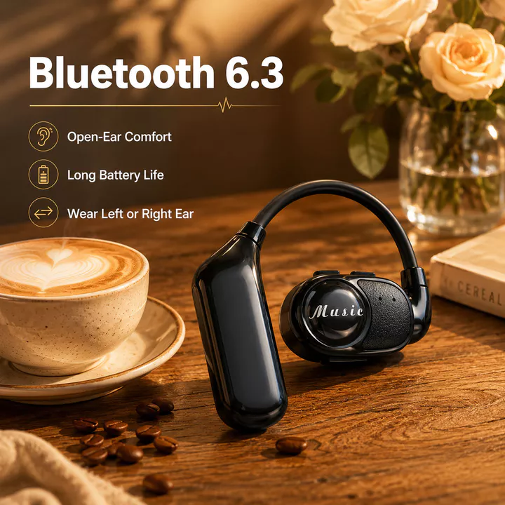 Tai nghe V3 Tai nghe khử tiếng ồn Tai nghe chơi game không dây Bluetooth Tai nghe tai nghe một tai mở Tai nghe có tuổi thọ pin dài tốt Tai nghe Bass nặng Âm thanh cá nhân