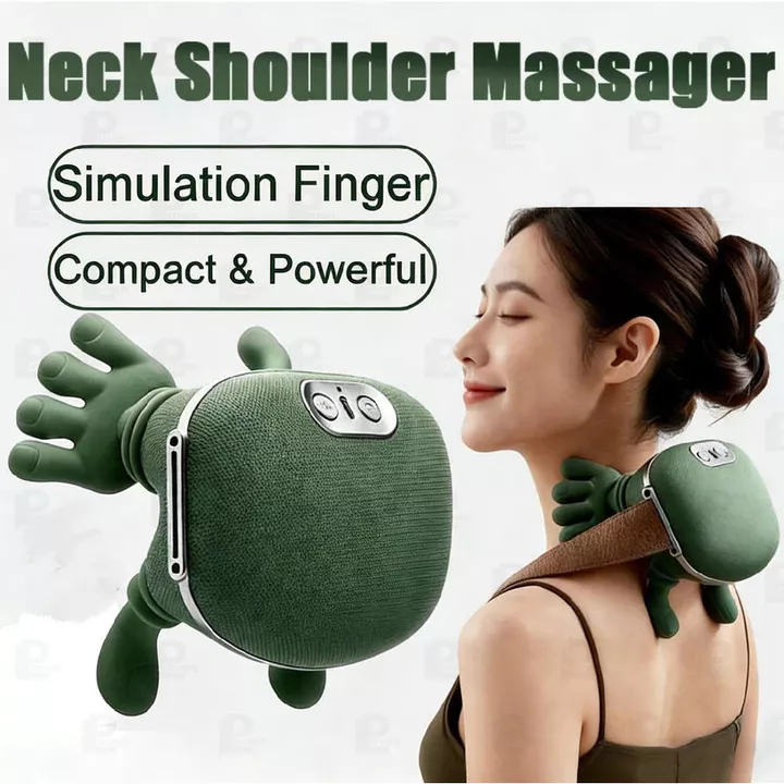 Máy Massage Cổ Vai Gáy Ngón Tay Với Nhiệt Shiatsu, Liệu Pháp Nhào Bấm Cho Cổ, Máy Massage Cổ