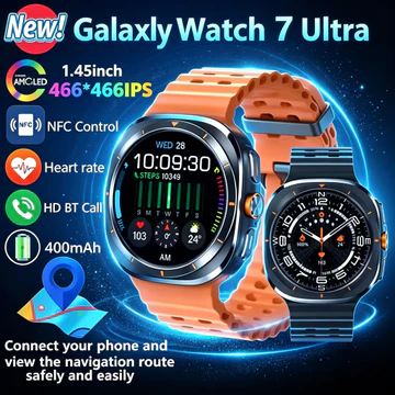 Đồng hồ thông minh GT7 Ultra màn hình tròn, đảo thông minh, đo nhịp tim, huyết áp, gọi Bluetooth, màn hình kỹ thuật số, đồng hồ nam 2026