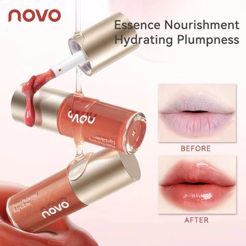 NOVO Son Bóng Môi Căng Mọng, Màu Môi Dưỡng Ẩm, Siêu Nhẹ, Không Dính, Trang Điểm Môi Hoàn Hảo