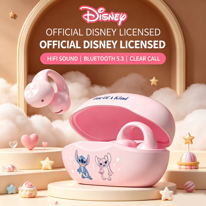 Tai nghe Disney J01 Tai nghe Kẹp tai Tai nghe nhét tai chống nhìn tốt Tai nghe Bluetooth âm thanh nổi không dây Tai nghe nhét tai thoải mái lâu dài