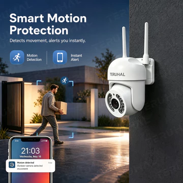 Gói sản phẩm bao gồm 2 camera an ninh Wi-Fi ngoài trời 360°, độ phân giải Full HD 1080p 3MP, có chức năng nhìn đêm màu, camera CCTV tốt, camera giám sát AI thông minh