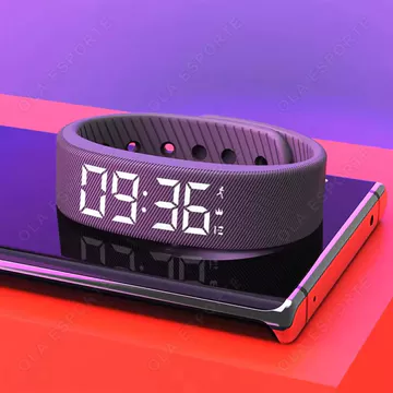 Vòng đeo tay thông minh kỹ thuật số LED, đồng hồ thông minh chống nước, vòng tay thông minh có pedometer chạy bộ, theo dõi sức khỏe, báo thức rung nhắc nhở, mẫu mới 2026