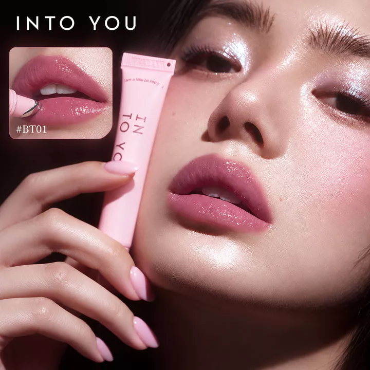 INTO YOU Son dưỡng có màu Bare Tint Lip Balm, son bóng, tạo hiệu ứng căng mọng, dưỡng ẩm, bóng bẩy, lâu trôi