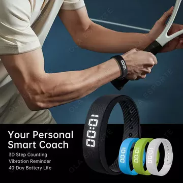 Vòng tay thông minh mới, đồng hồ thông minh số LED chống nước, vòng đeo tay thể thao đếm bước, theo dõi sức khỏe, rung nhắc nhở