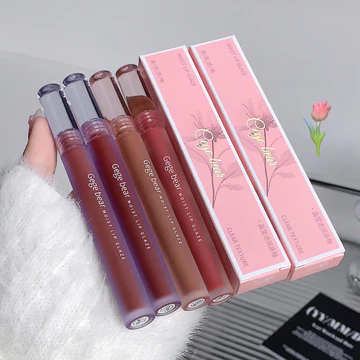 Gege bear Son Tint Crystal Dưỡng Ẩm, Son Lì Nhung Mờ, Son Lì Nude Tự Nhiên Làm Sáng Môi Hằng Ngày