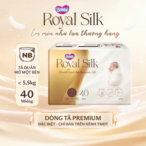 Tã/Bỉm Quần Siêu Cao Cấp Bobby Royal Silk NB40/S38/M36/L32/XL28/XXL24+2/XXXL20+4