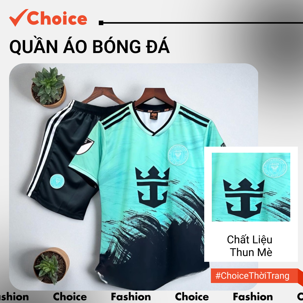 [Choice] [New] Quần Áo Bóng Đá FA1-1284-3 Xanh Thun Mè Thoáng Khí Thấm Hút Mồ Hôi