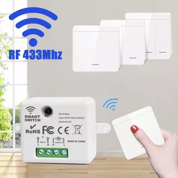 SAIMILI RF 433Mhz Điều khiển từ xa Đèn không dây Công tắc treo tường gián đoạn Công tắc chiếu sáng thông minh cho đèn LED công tắc thông minh công tắc không dây cho đèn