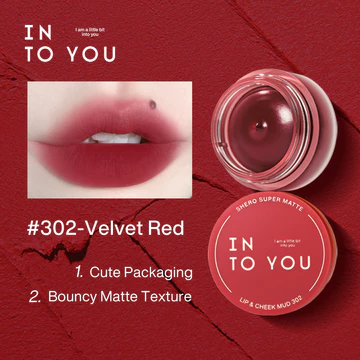 Mua 1 Tặng 1 Bộ 2 thỏi son kem lì INTO YOU, son bùn lì, lên màu đậm, lâu trôi, chất mousse nhẹ, dùng được cho má