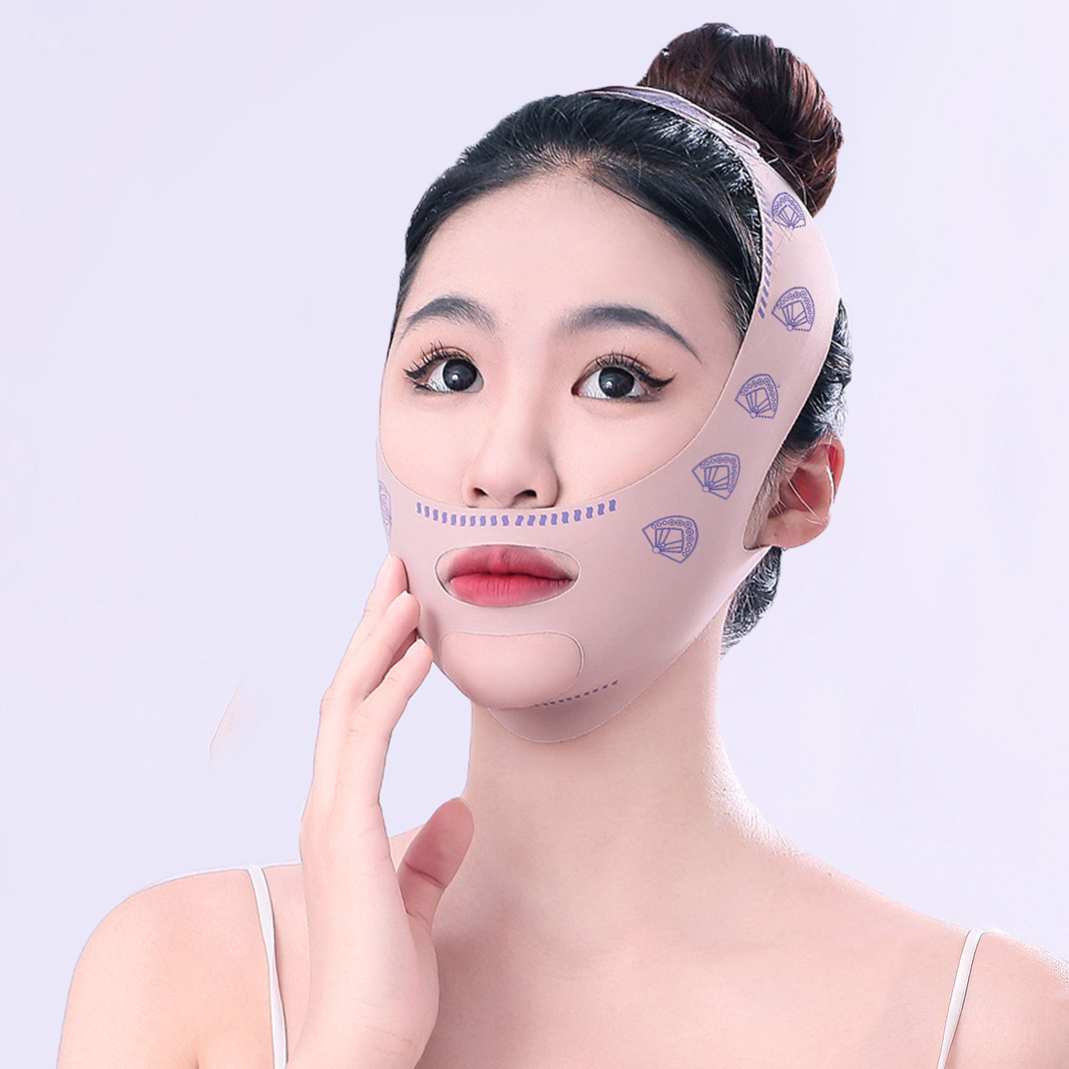 Băng mặt nạ nâng cơ mặt V – Dây đeo giảm béo khi ngủ để giảm cằm đôi & săn chắc